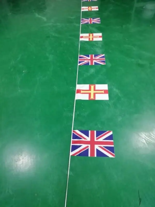 Holiday advertising bunting promotion string flag custom polyester pennant flag