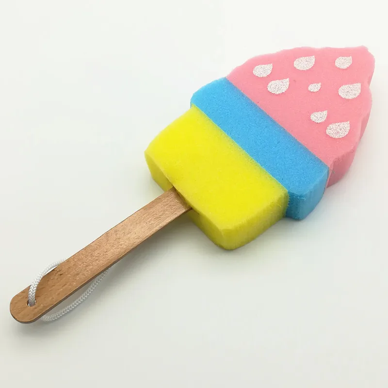 Japanese custom ice cream shape body cleaning kids bath brush sponge bath sponge