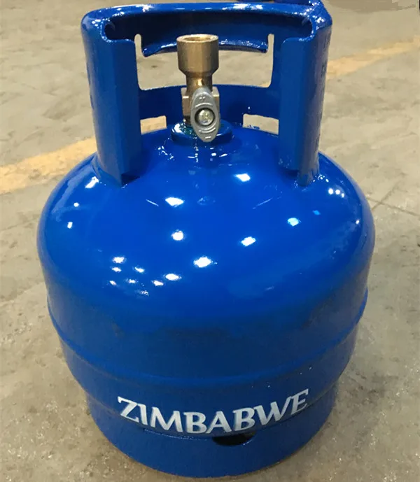 Zimbabwe 2kg LPG gas cylinder small gas bottle for home cooking and camping with brass valve