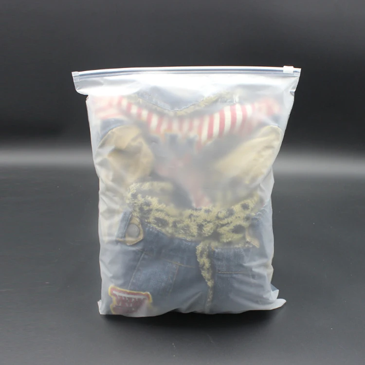 Reclosable Custom Printed Slider Zipper Matte Plastic CPE Clothing Packaging Bag*