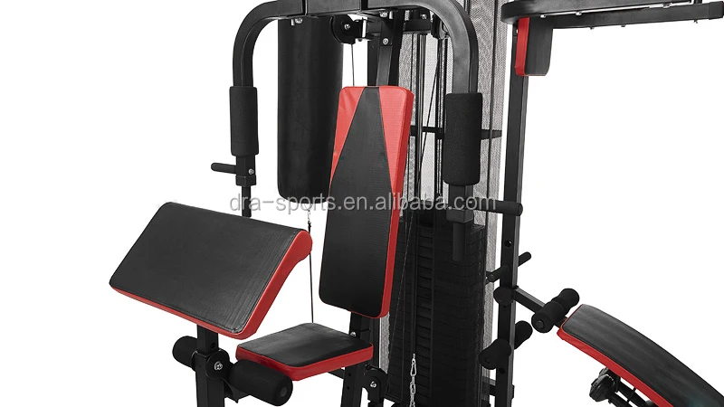 
100kg MULTI STATION HOME GYM HG480 EXERCISE EQUIPMENT with BOXING PUNCHING BAG DUMBBELLS 