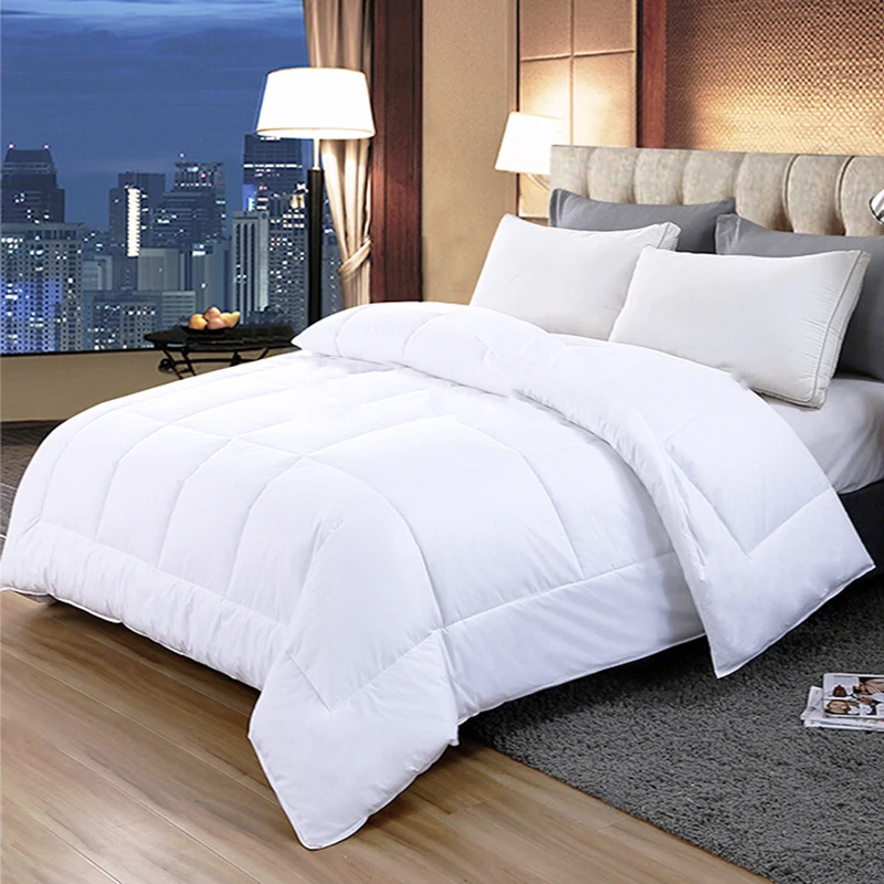 Home Textile Good 350gsm Microfiber Heavy Winter Feather Hotel Bed Quilt