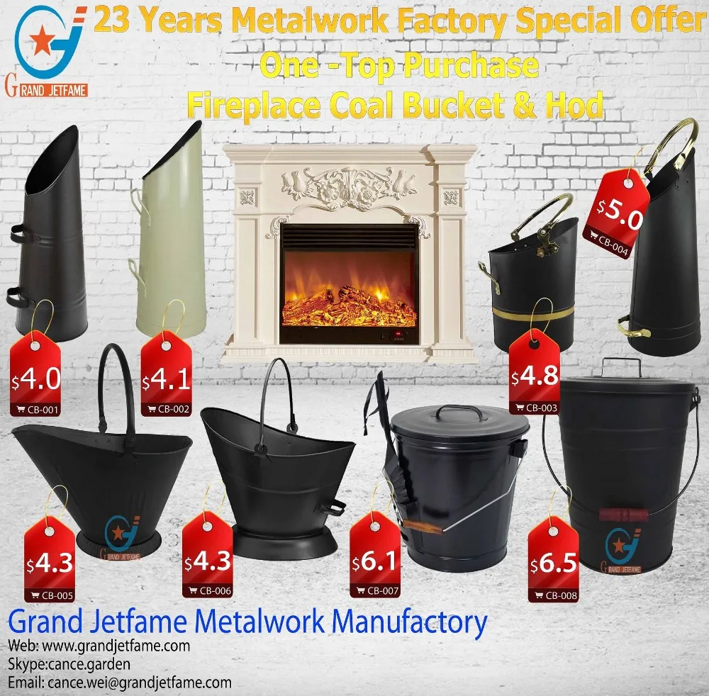Аксессуары для камина, круглый металлический матовый черный угольный котел