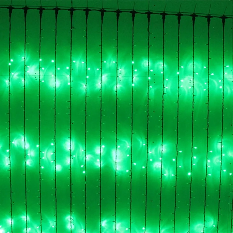 
110V black wire led curtains lights with 900leds 