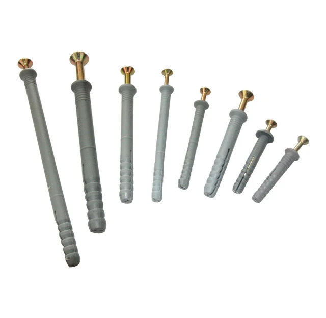 Nylon hammer drive Anchor with Nail Screw