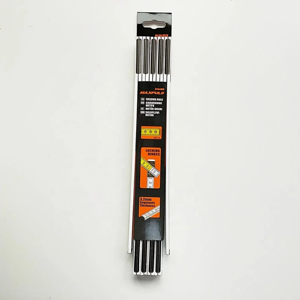 2 м желтый-белый деревянный в сложенном виде линейка