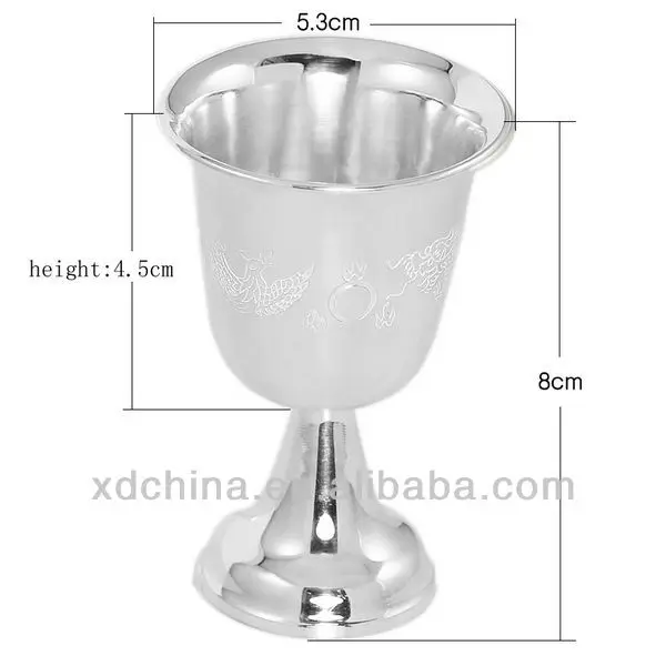 XD XS018-1 Chinese 990 Pure Silver Kiddush Cup Wholesale Silver Cup