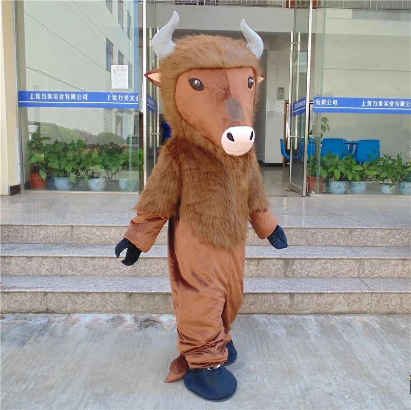
Adult unisex animal golden bulls mascot costumes 