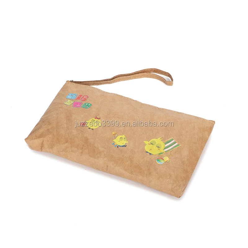 Top grade GRS certificate Water Resistant Chick printed biodegradable waterproof  women custom tyvek paper wallet