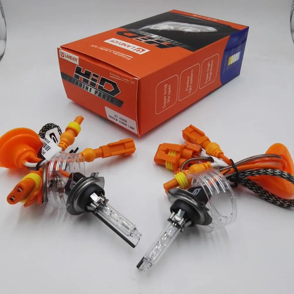 Ксеноновая лампа LandJoy высшего класса H7, 36 Вт, 12 В, переменный ток, постоянный ток, 4300K, 5500K, лучше, чем CNlight