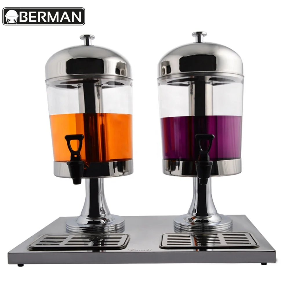 Juice bar equipment 2 tanks stainless steel plastic cheap powder fruit juice dispenser for sale philippines