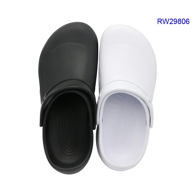 Rubber Sole White Garden Shoes Men Work Shoes Anti-Skid Rubber Clogs Injection EVA Clogs Shoes Simple Clogs Men