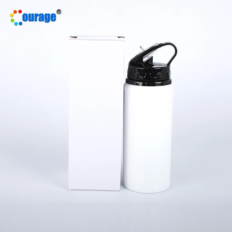 custom printing 600ml 750ml sublimation sippy cup aluminum water bottles