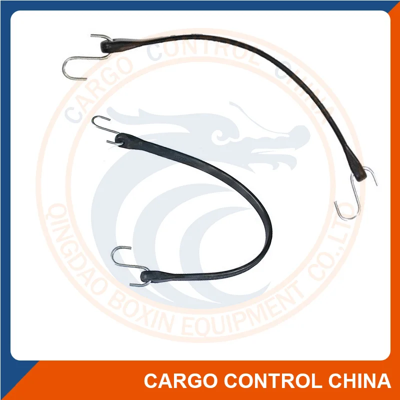 Black EPDM Or Natural Tarp Rubber Strap With Hooks