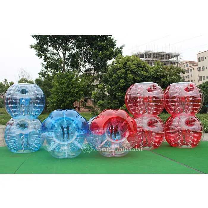Half Red/ Blue Inflatable Bumper Bubble Soccer Ball With Window