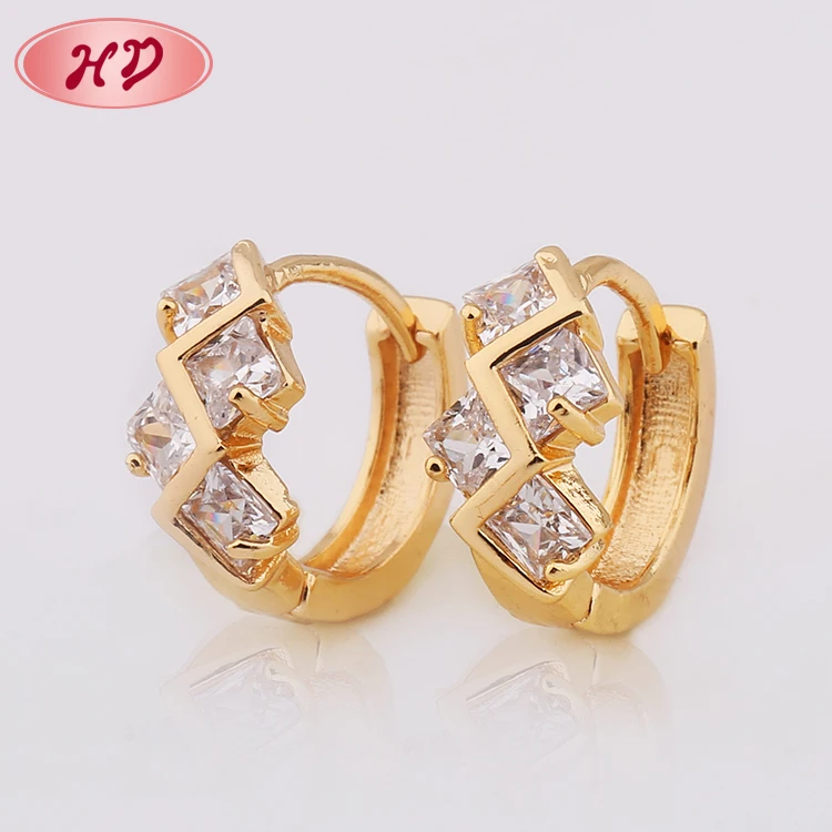 Hot Selling 2018 18K Gold Plated Huggies Earrings China Jewelry Factory