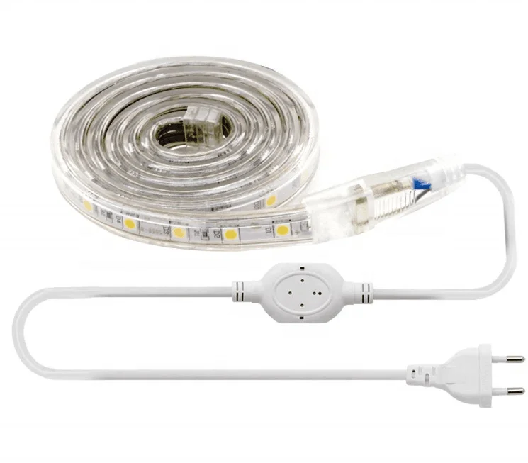 High Voltage Dimmable Flexible Waterproof IP65 Indoor Rope Lights 110V 120V 220V 230V AC Controller DMX Led Strip 5050 RGB Light