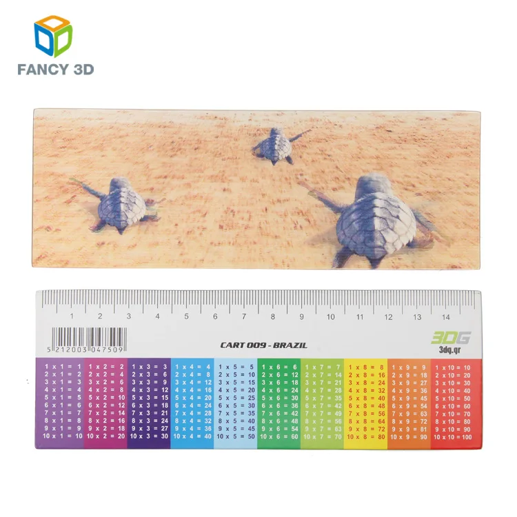 Zebulun пользовательские продукты таблица умножения точные 3D пластиковые линзовидные линейки