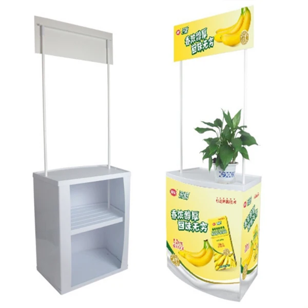 
Easy carrying supermarket foldable promotion table Custom PVC advertising promotional counter