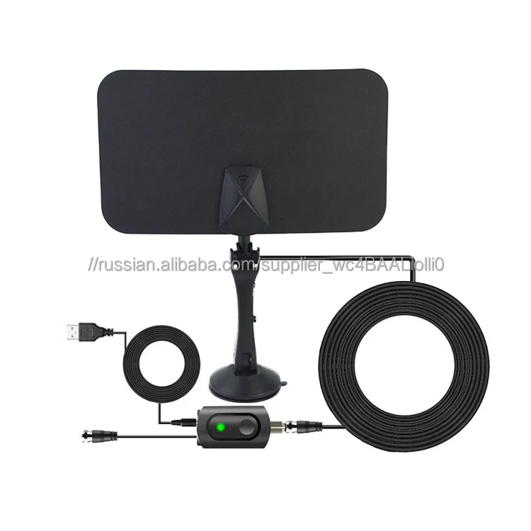 Новый хороший прием 50 миль сигнала ультра тонкий комнатная антенна hdtv