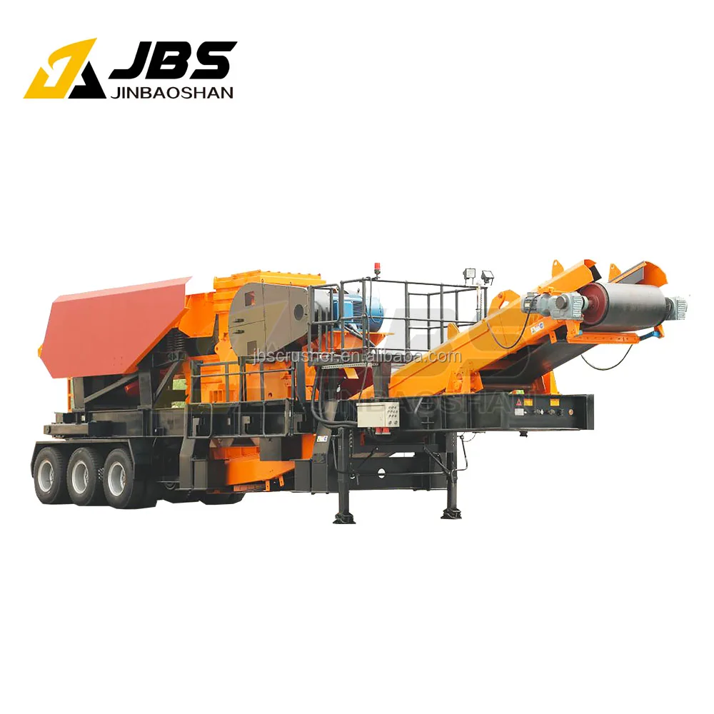 40-60tph Mobile Stone Crushing Plant with  Mobile Jaw Crusher Machine from Factory