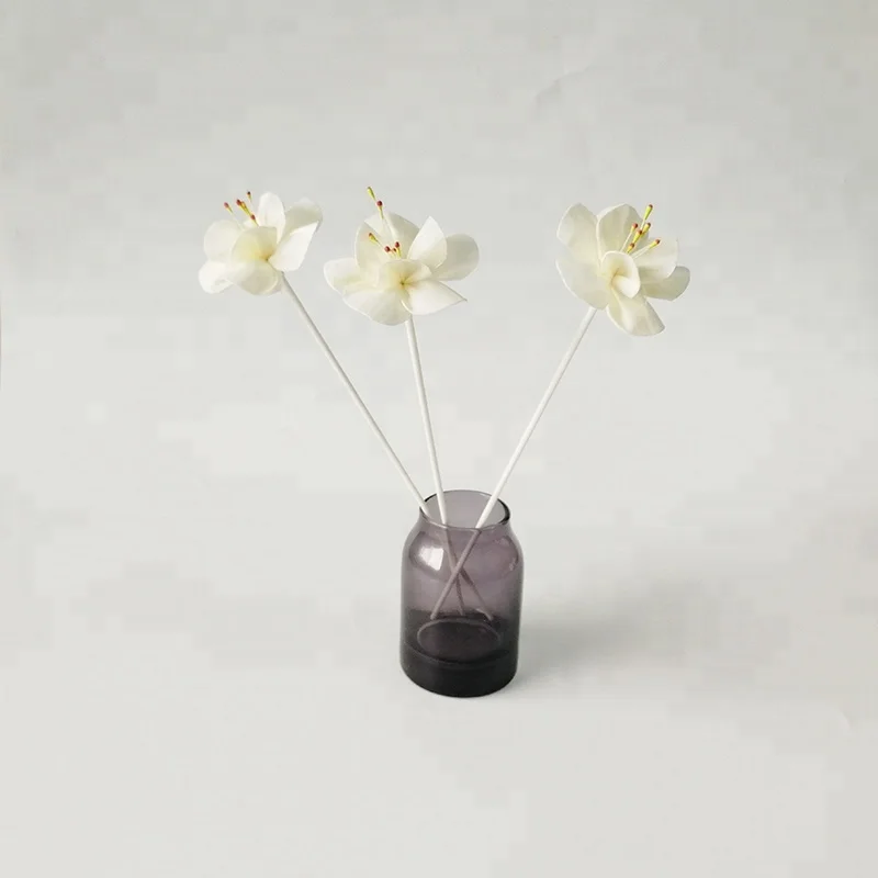 decorative handmade unscente artificial wood sola balsa Flower for fragrance reed diffuser with fiber sticks