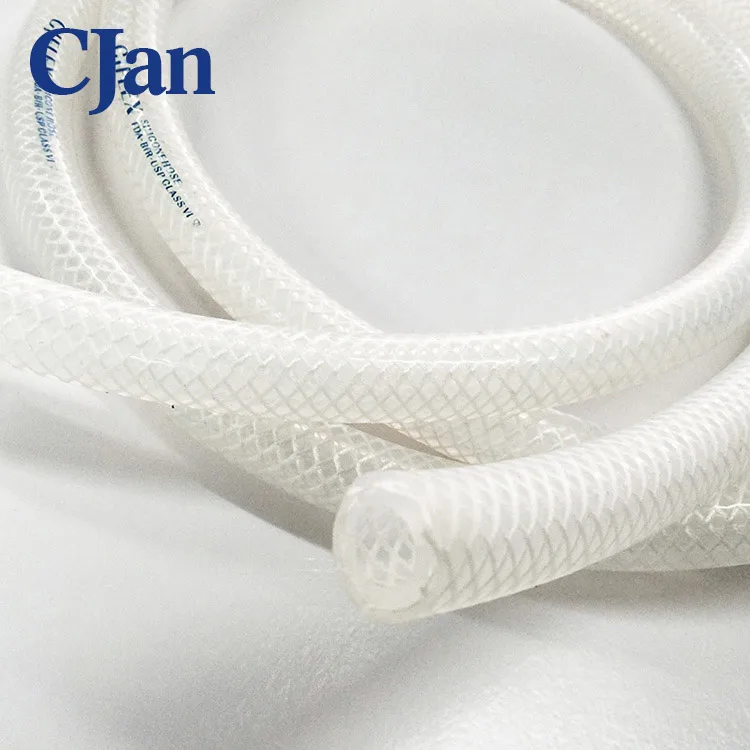 
CJFLEX clear food safe silicone hose flexible braided hose flexible soft silicone hose 