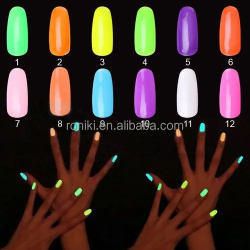 RONIKI beauty nails salon neon esmaltes uv gel soak off uv gel luminous glow In dark nail polish gel