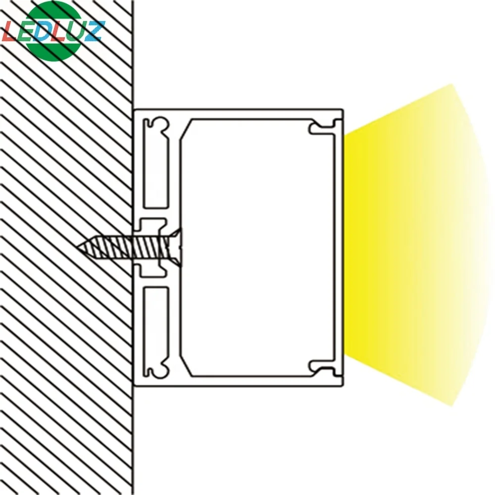 ledluz inside 39mm width pendent suface wall light led strip light with PC diffused cover