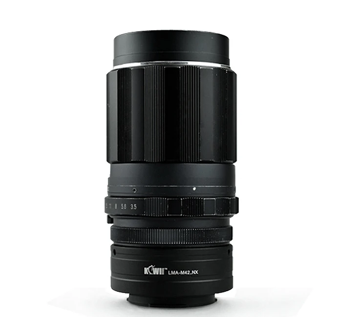 Kiwifotos Lens mount adapter LMA-M42_NX for M42 (Zeiss, Pentax, Praktica, Mamiya and Zenit) lenses on the Samsung NX camera body