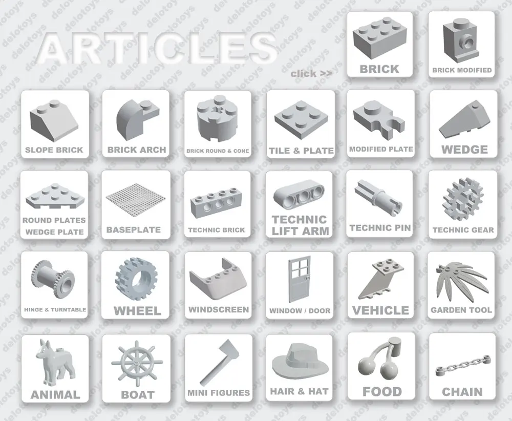 DELO TOYS  ( 11 COLORS )  Plastic building blocks bricks 2*4 Tile 2 x 4  (NO.87079)