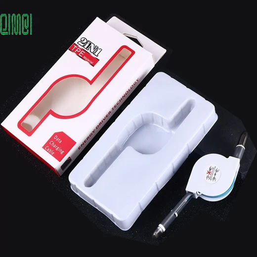 Custom LOGO blister tray for usb cable retail packaging box