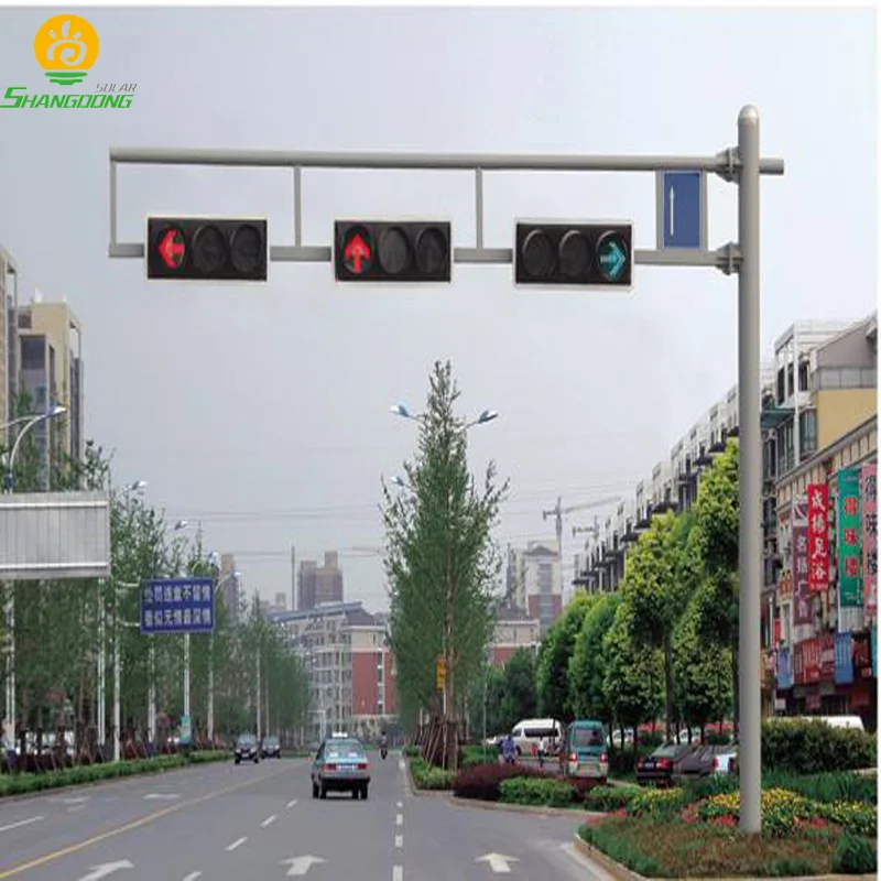 
High intensity mobile solar LED signal traffic Light 