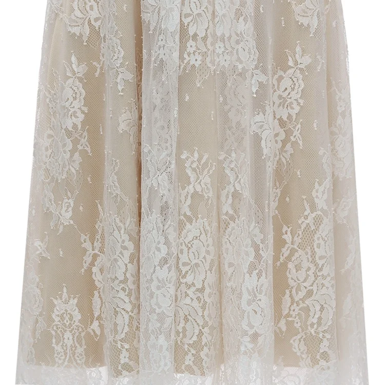 1617#Real PHOTOS Lace Half sleeve Tea-length A Line Vintage O-Neck Tea Length Bohemian Bridal Wedding gown vintage design