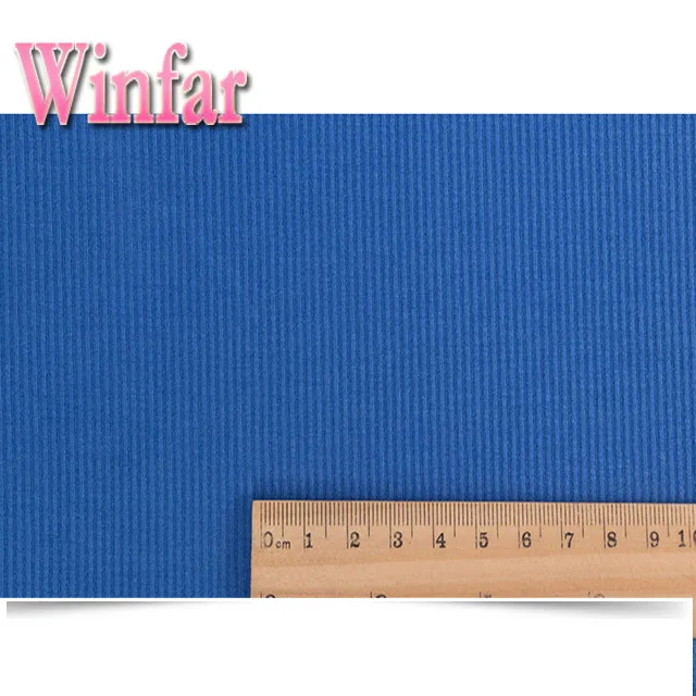 Winfar China Rib factory 95%polyester 5%spandex 2*2 design rib boat for clothing