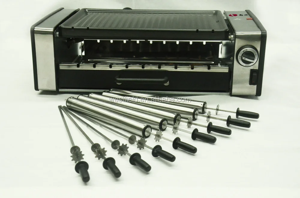 High Quality  rapid heating Durable Using Various  Multifunctional Electric Bbq Grill Double layer barbeue Skewers Machine