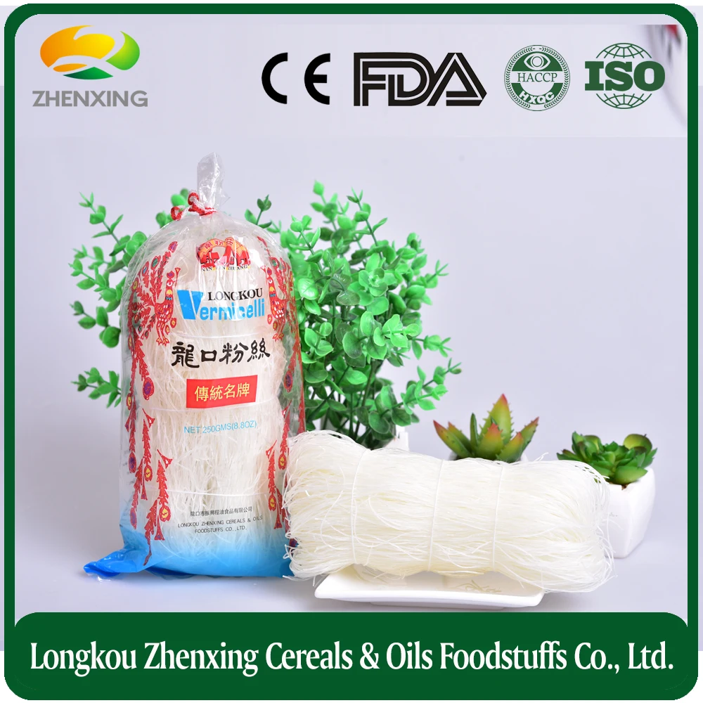 
Shandong Wholesale Low Fat Gluten Free Pea Starch Longkou Vermicelli 