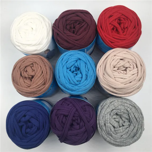 
fancy yarn printed crochet T shirt yarn bag yarn 