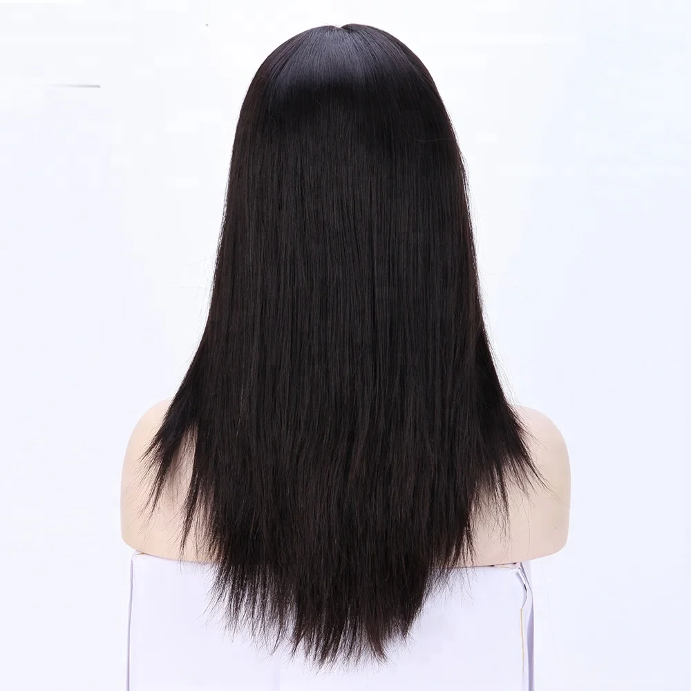 Cuticle aligned hair 14' full silk base shoulder length human hair jewish wig
