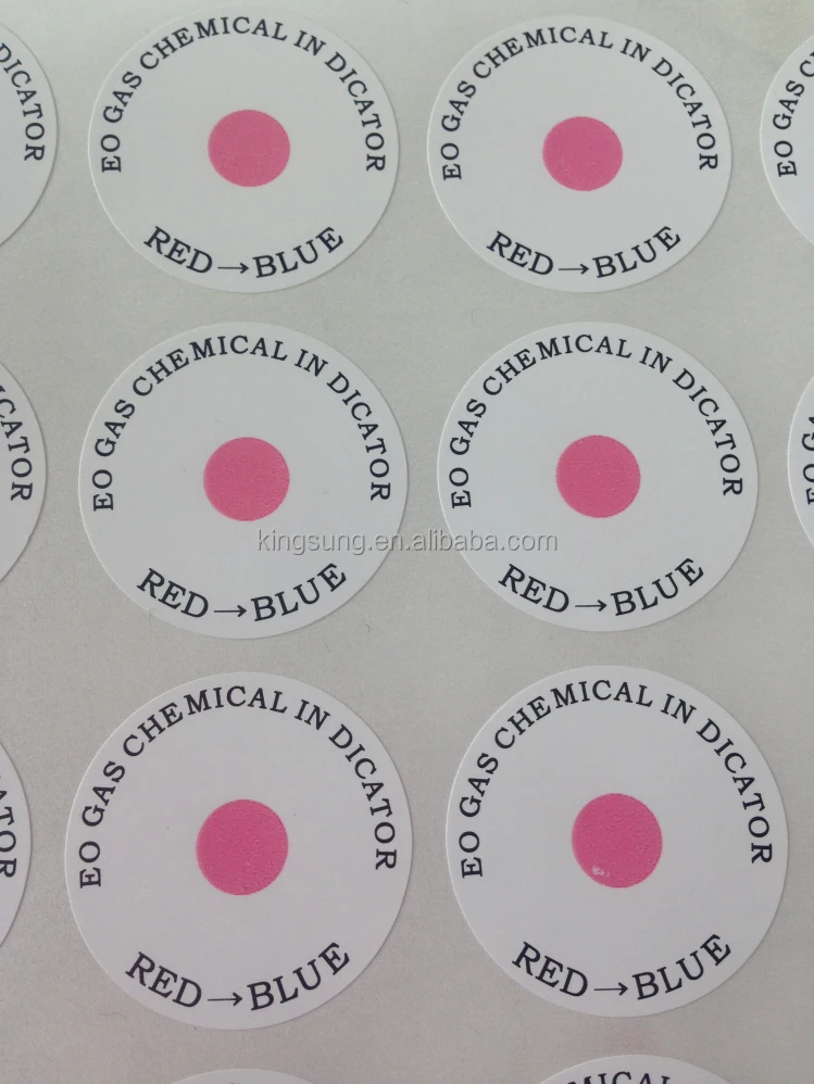 Этикетка-наклейка на газовый индикатор от производителя