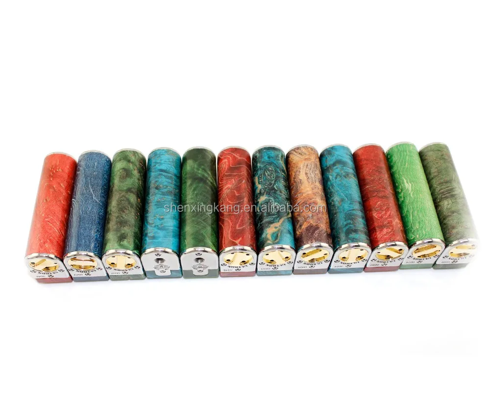 Ultron 26650 & 18650 Ares stabilized wood box mod with 70w chip 26650 &18650 battery