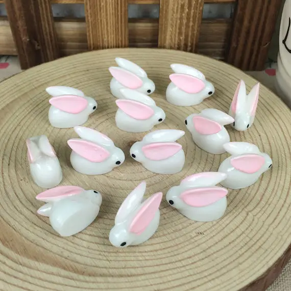 Resin Flatback Flat Back Cabochon Kawaii DIY Resin Craft Decoration Mini Cow Fairy Garden Miniatures Terrarium Figurines