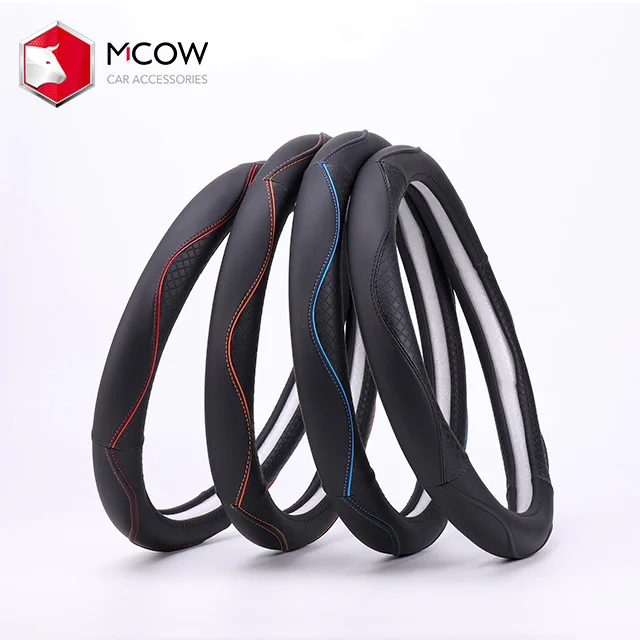 Car Accessories New Product Durable Novelty Design 17 Inch Leather Steering Wheel Cover