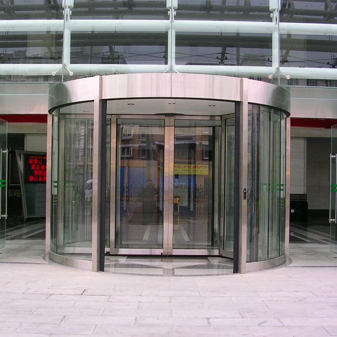 Отель запись 3 крыла Автоматическая вращающаяся дверь для супермаркета