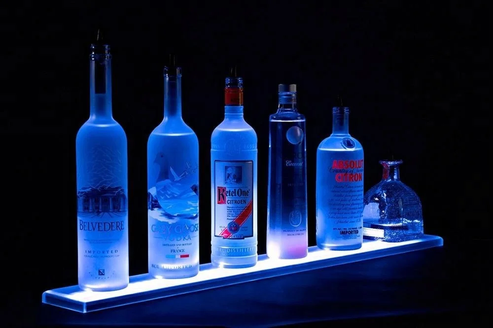 Multifunction LED Liquor Home Bar Lighting Shelf and Bottle Floating matte Color Display