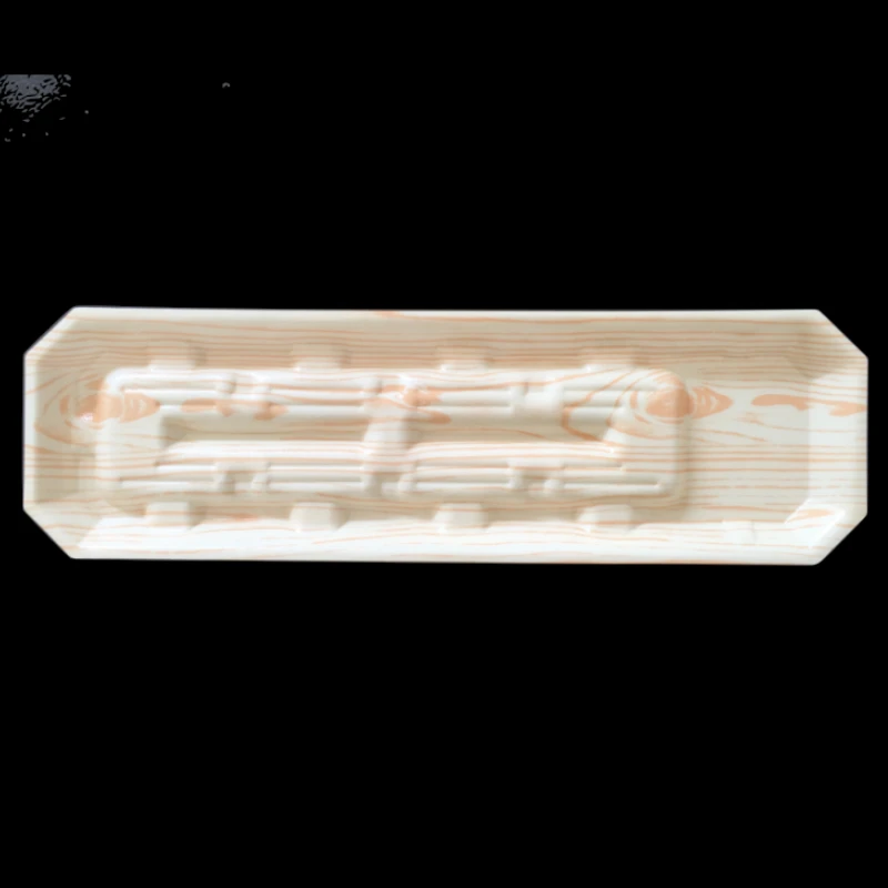 High quality fresh food foam ps tray with wooden film