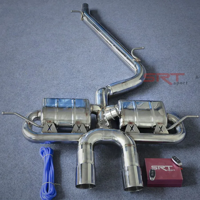 super racing tailpipe flexible exhaust pipe for Volkswagen Golf 7R exhaust tip cat back with quad double tip