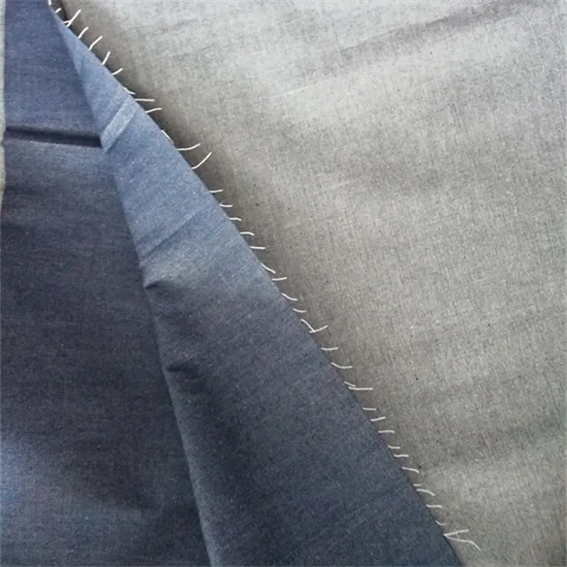 Fabric stock jean fabric roll 100% cotton indigo denim fabric 6-12OZ medium weight for denim shorts set