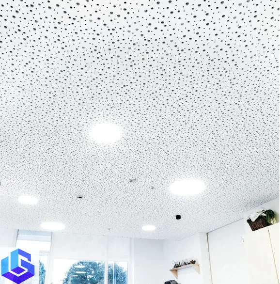 
regular hole Moistureproof perforated acoustic gypsum board in dubai 