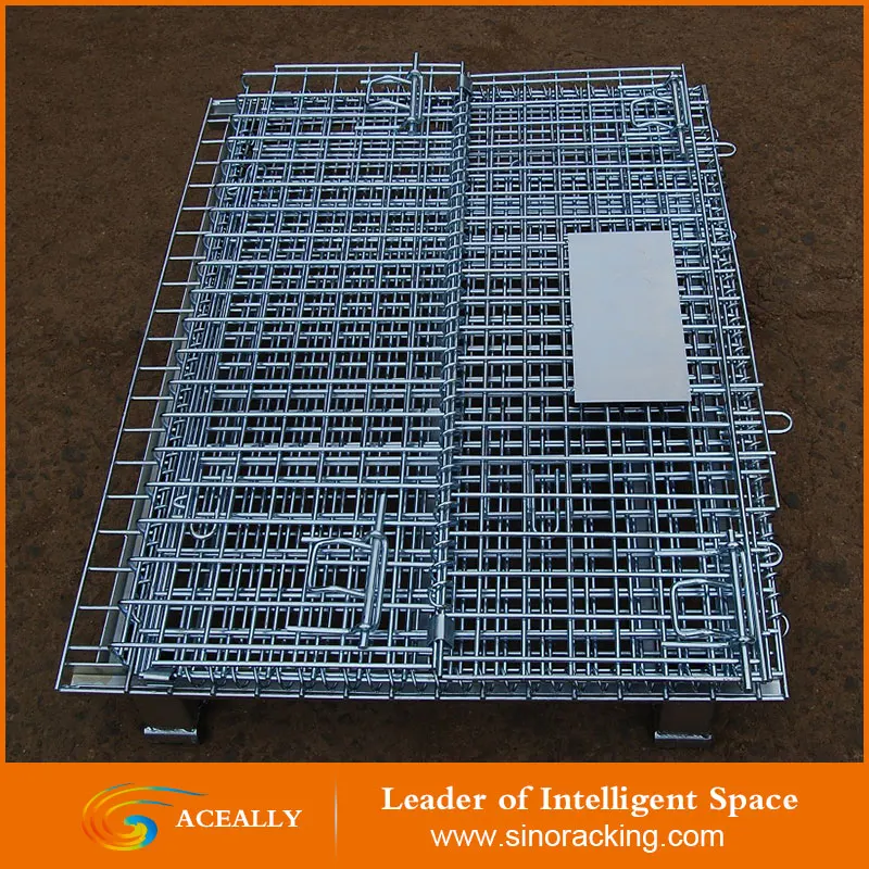 Aceally Складной Контейнер Сетки Проволока/Stackable клетка хранения